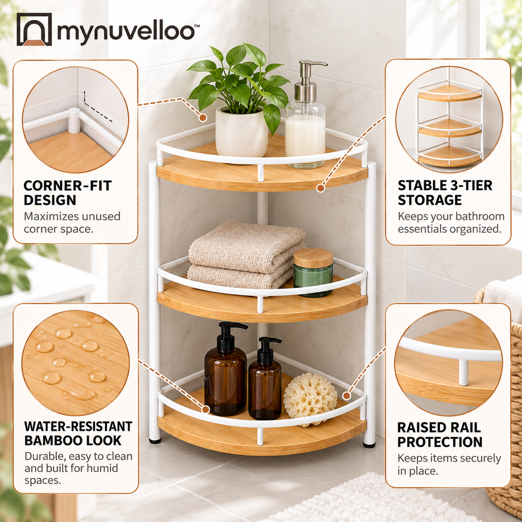 🚿 Bathroom Corner Shelf – Turn Dead Corners into Storage