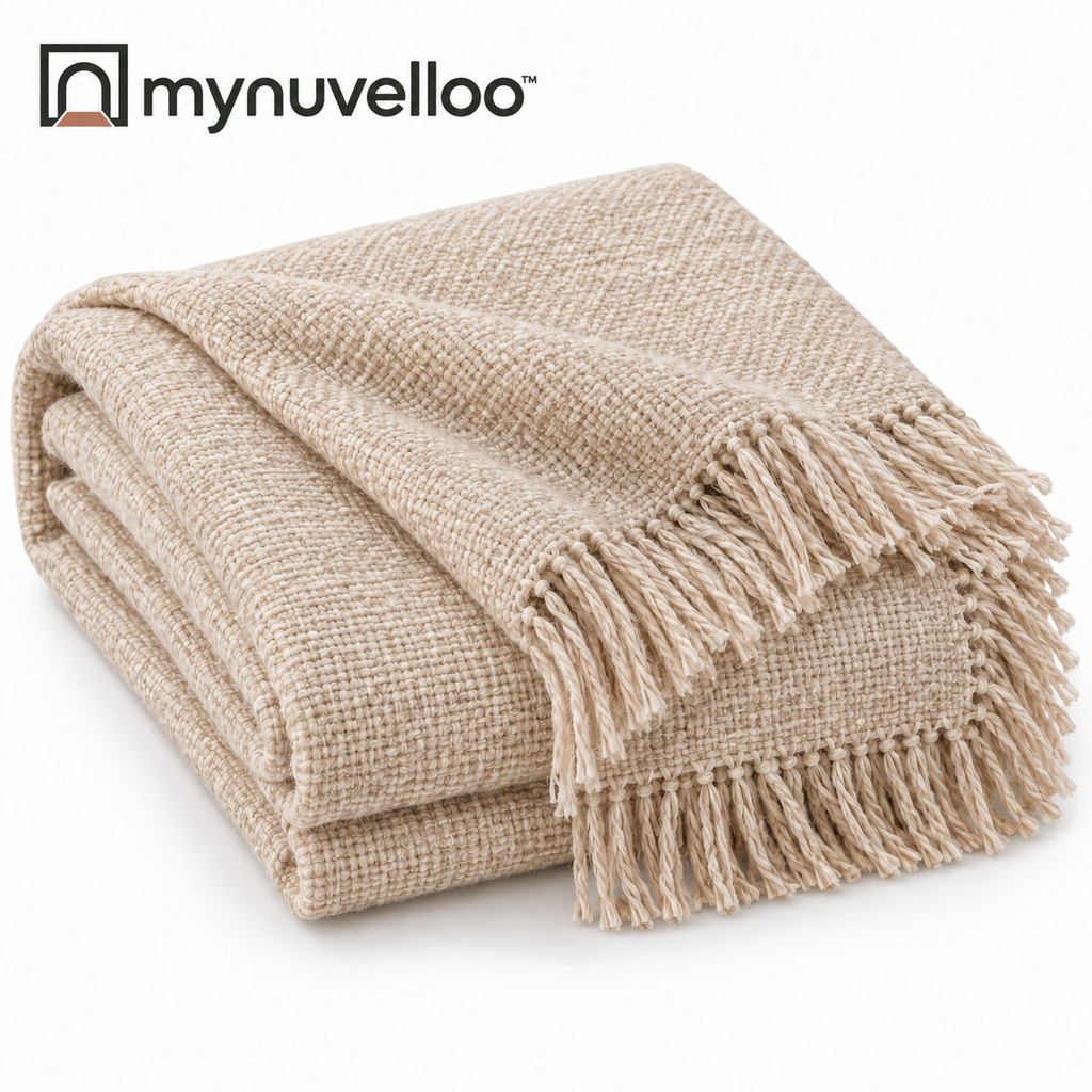☁️ Lightweight Throw Blanket – Cozy Layering All Year Long
