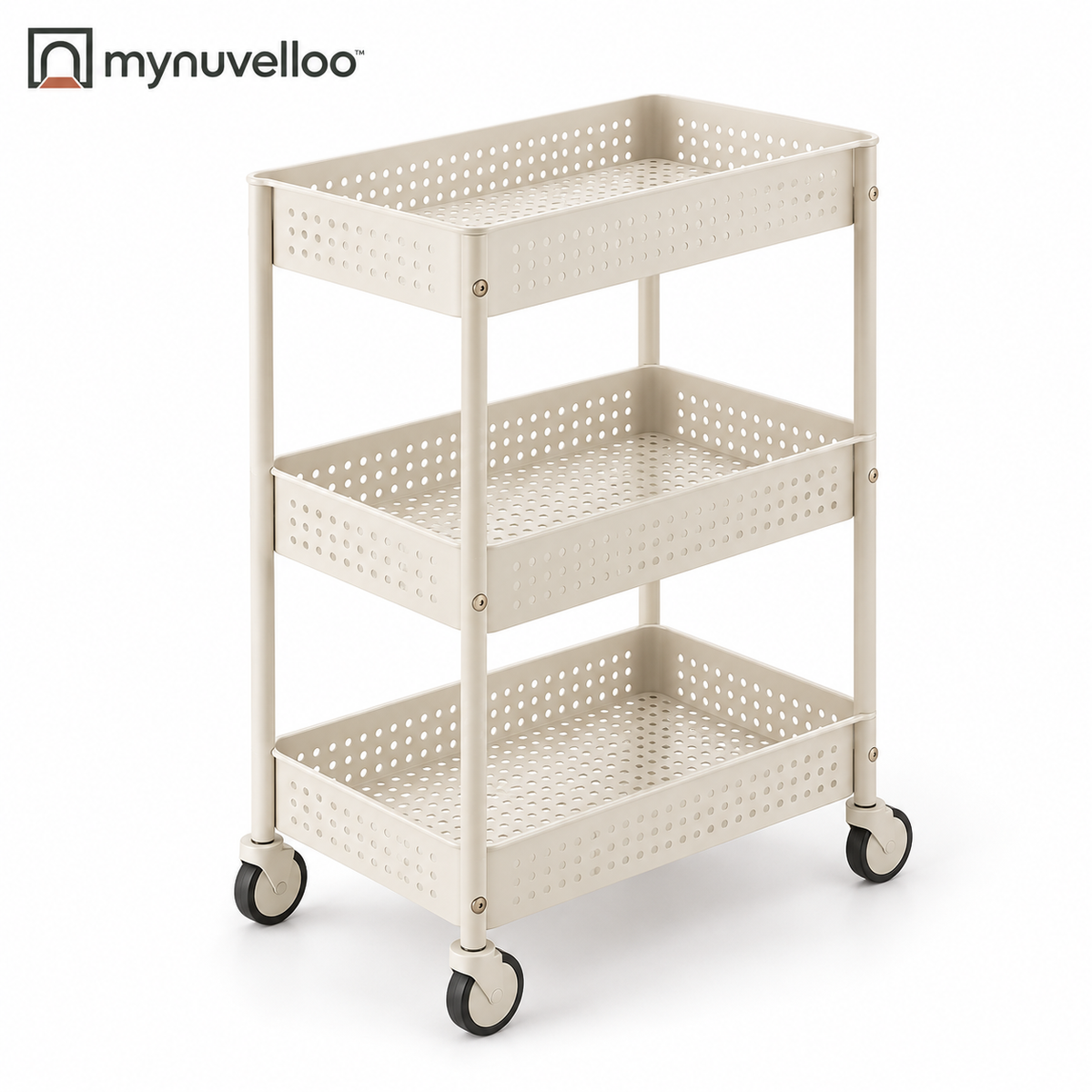 🛒 Three-Tier Rolling Storage Cart – Roll It Anywhere, Store Everything