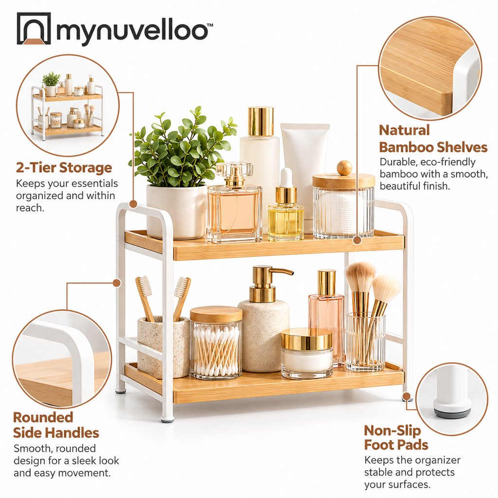 🧴 Bathroom Countertop Organizer – Clear the Clutter, Keep It Cute