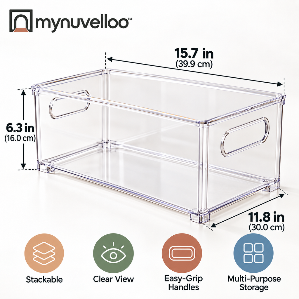 📦 Stackable Pantry Storage Bins – Pantry Goals: Stacked & Sorted