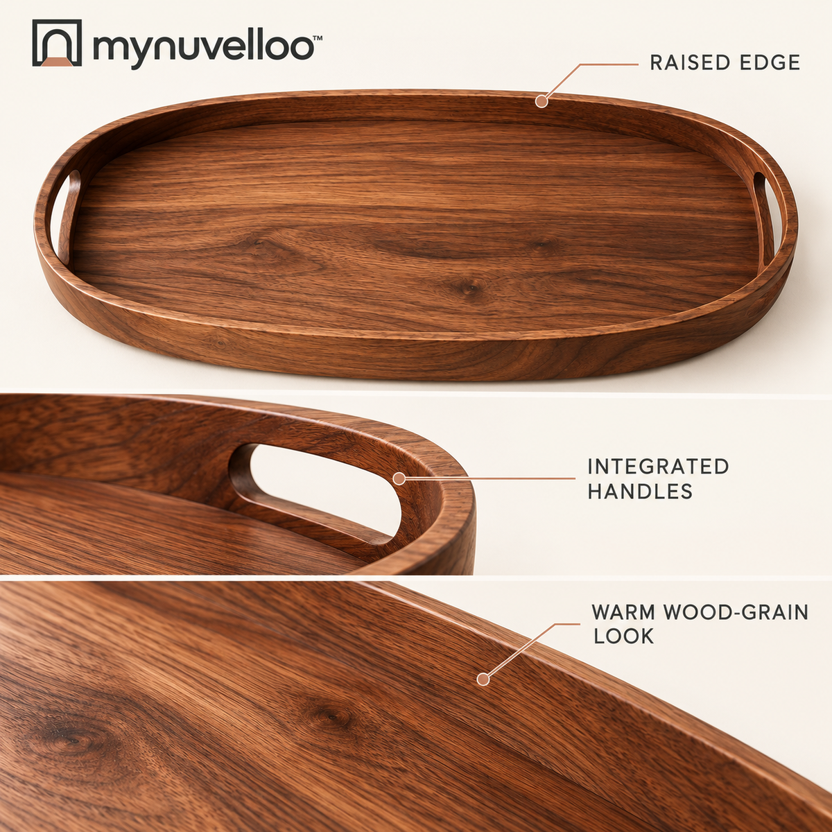 🍽️ Decorative Serving Tray – Serve, Style, and Store in One