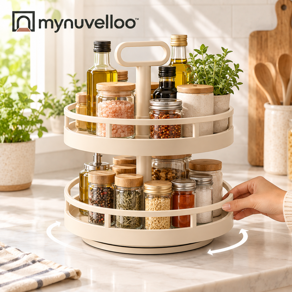 🔄 Rotating Pantry Organizer – No More Digging in the Back