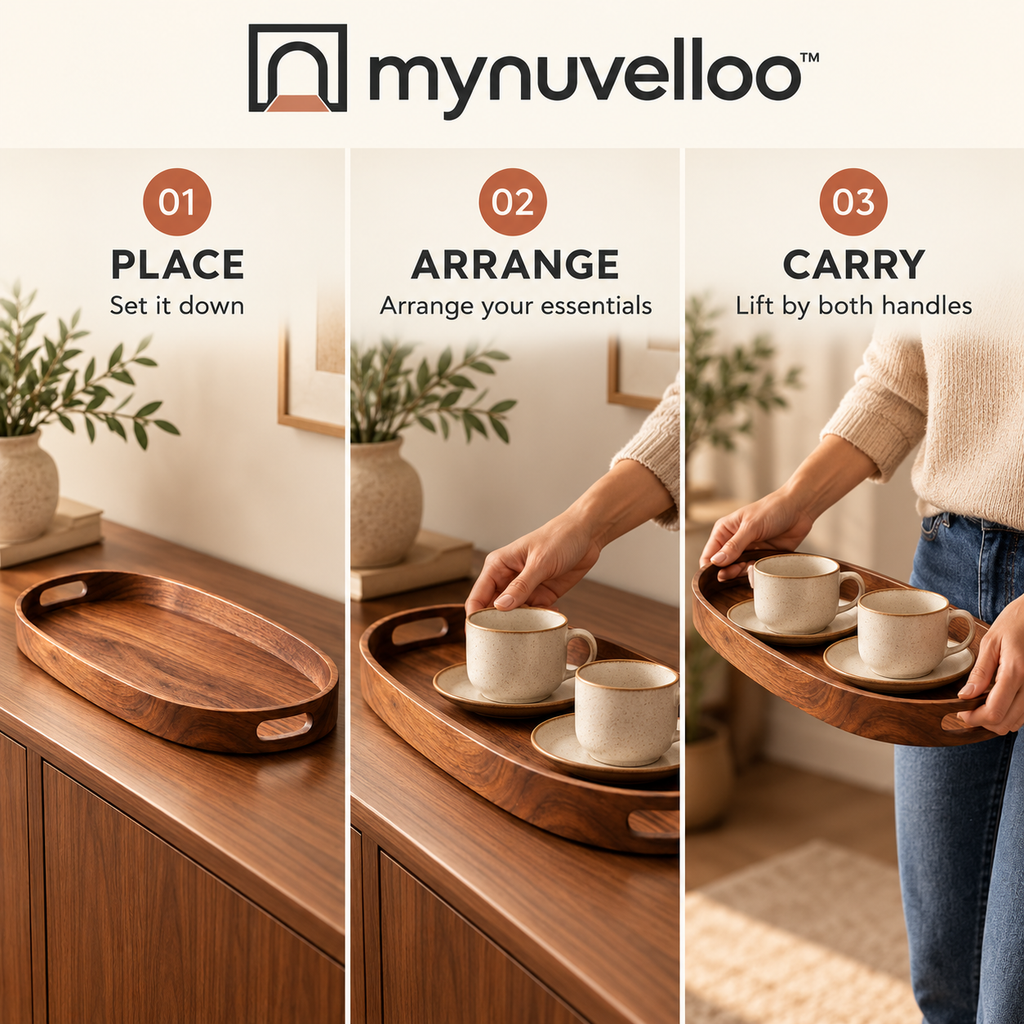 🍽️ Decorative Serving Tray – Serve, Style, and Store in One