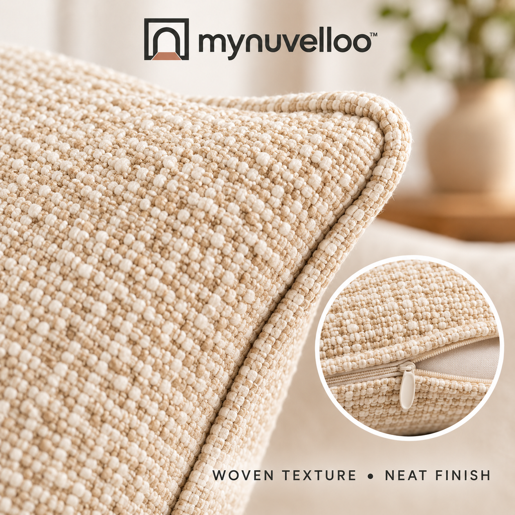 🛋️ Textured Throw Pillow Covers – Instant Couch Glow-Up