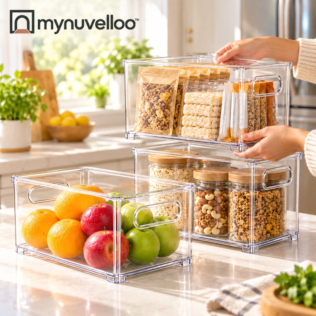 📦 Stackable Pantry Storage Bins – Pantry Goals: Stacked & Sorted
