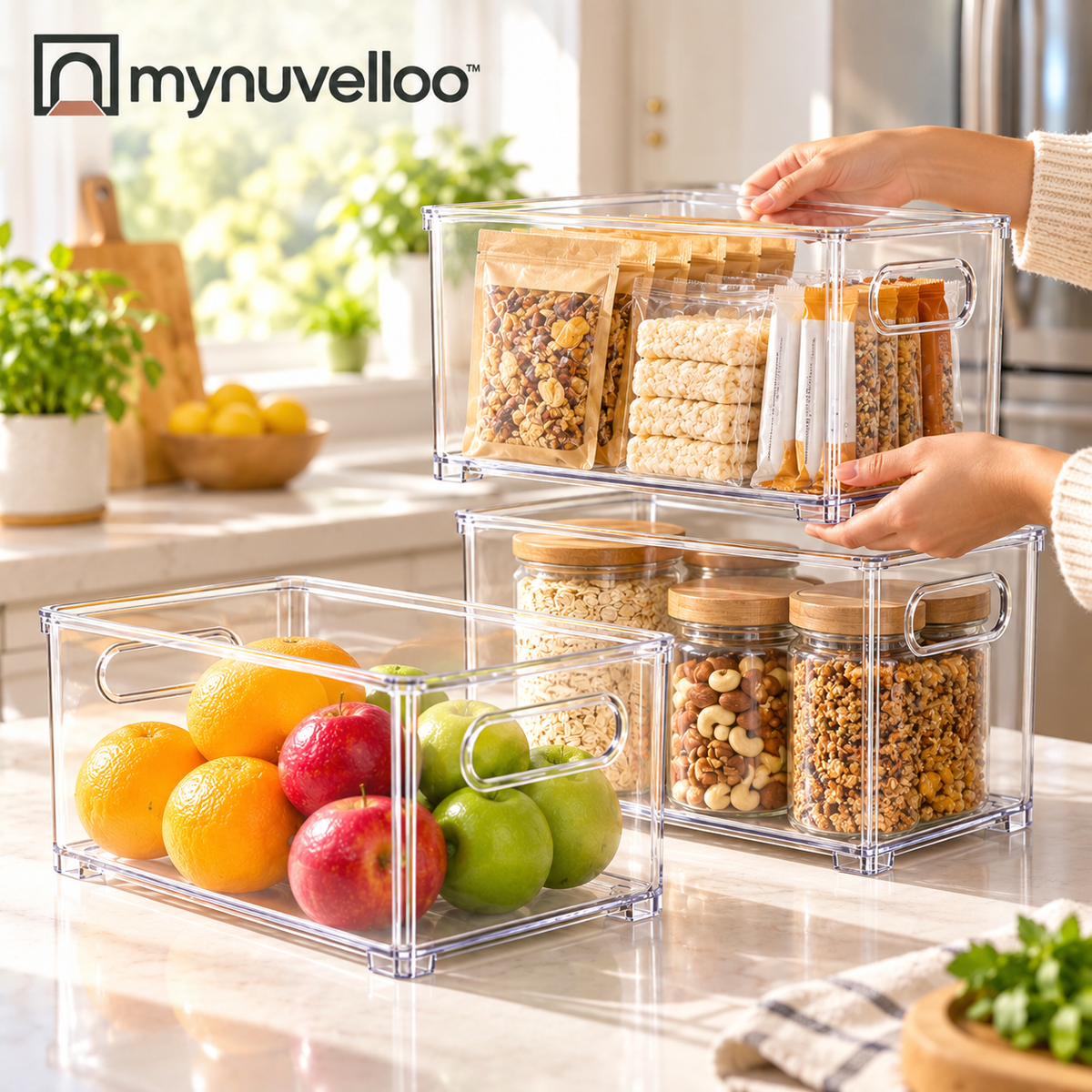 📦 Stackable Pantry Storage Bins – Pantry Goals: Stacked & Sorted