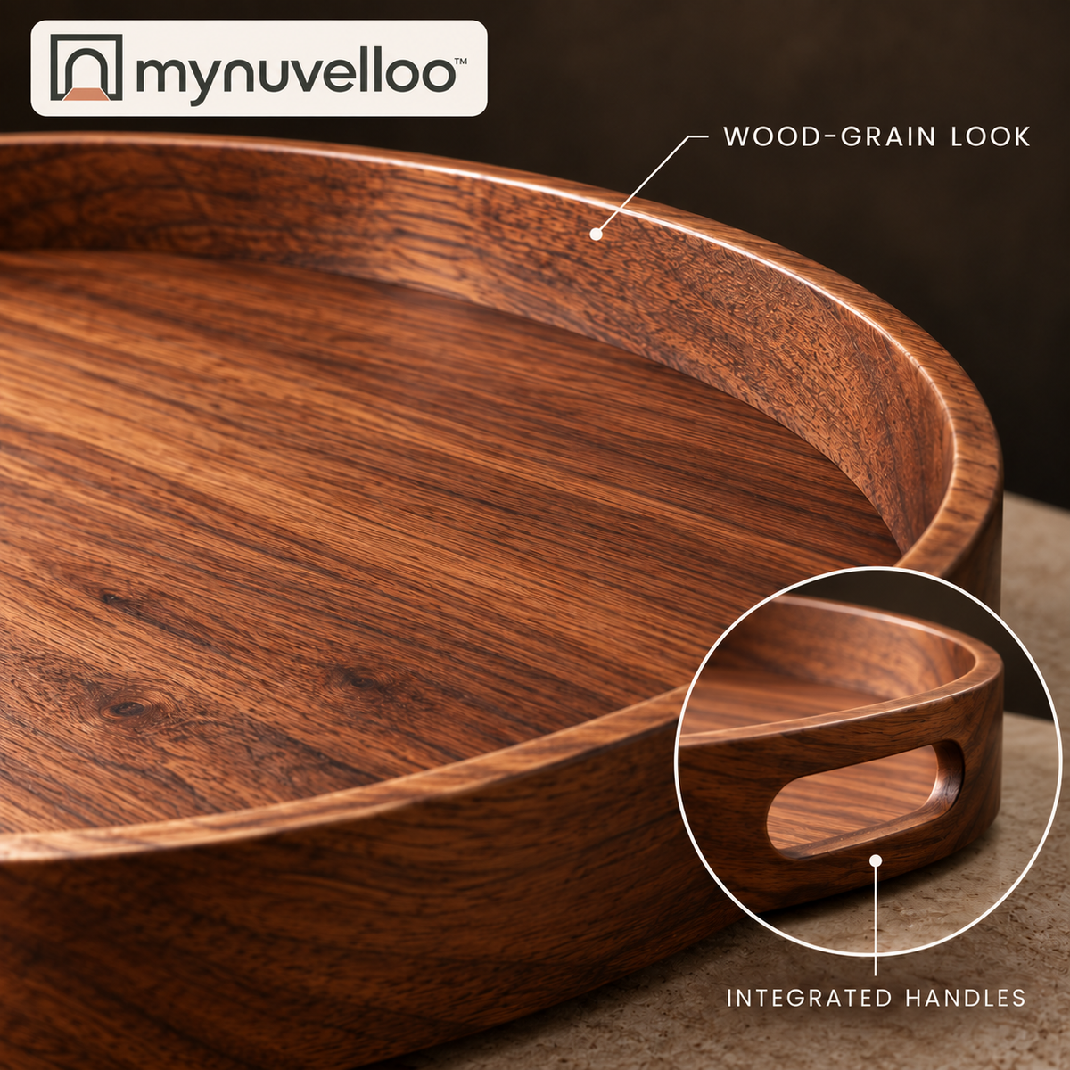 🍽️ Decorative Serving Tray – Serve, Style, and Store in One