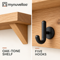 ✨ Wall-Mounted Entryway Shelf with Hooks – Your Drop Zone, Done Right