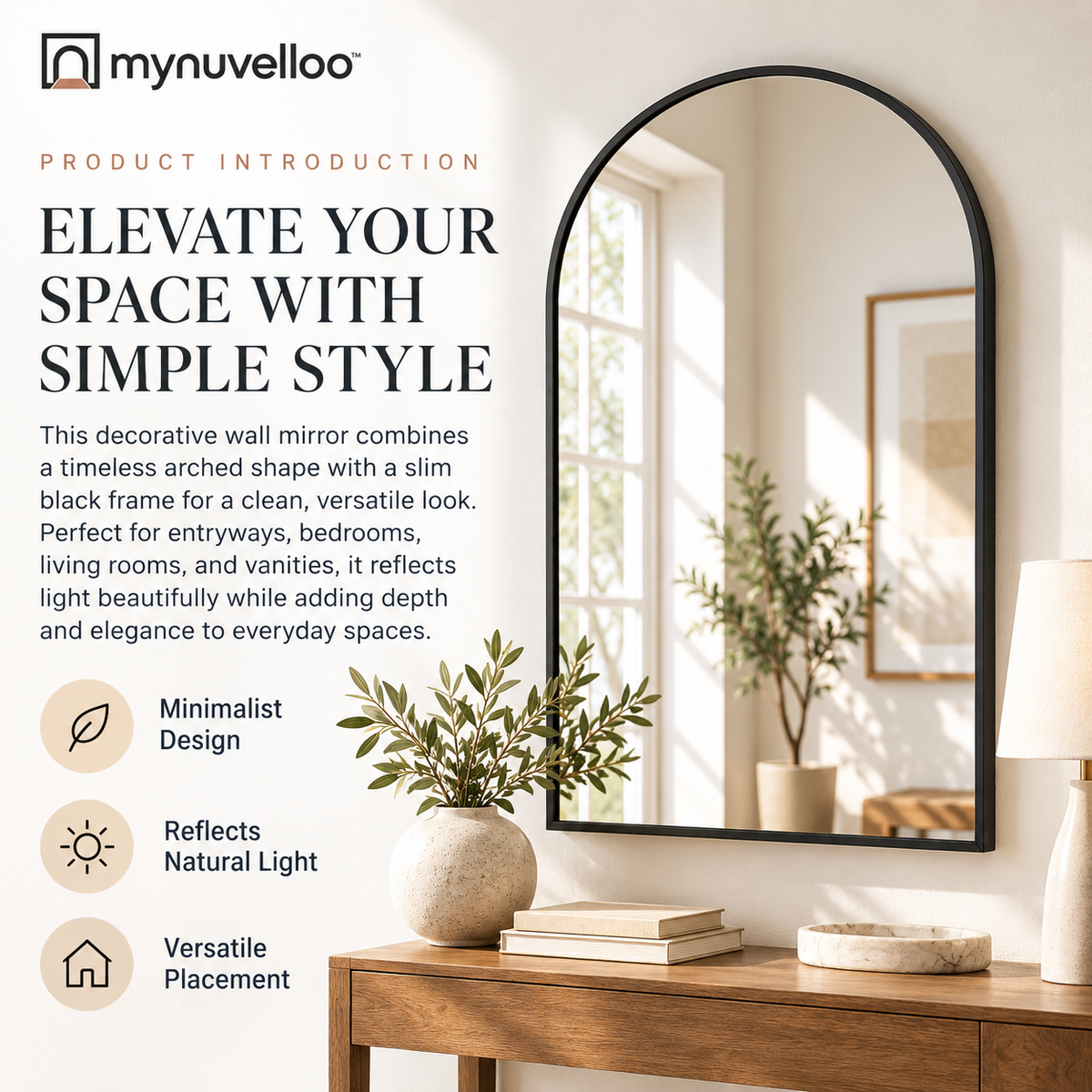 🪞 Decorative Wall Mirror – Big Style, Small-Space Trick