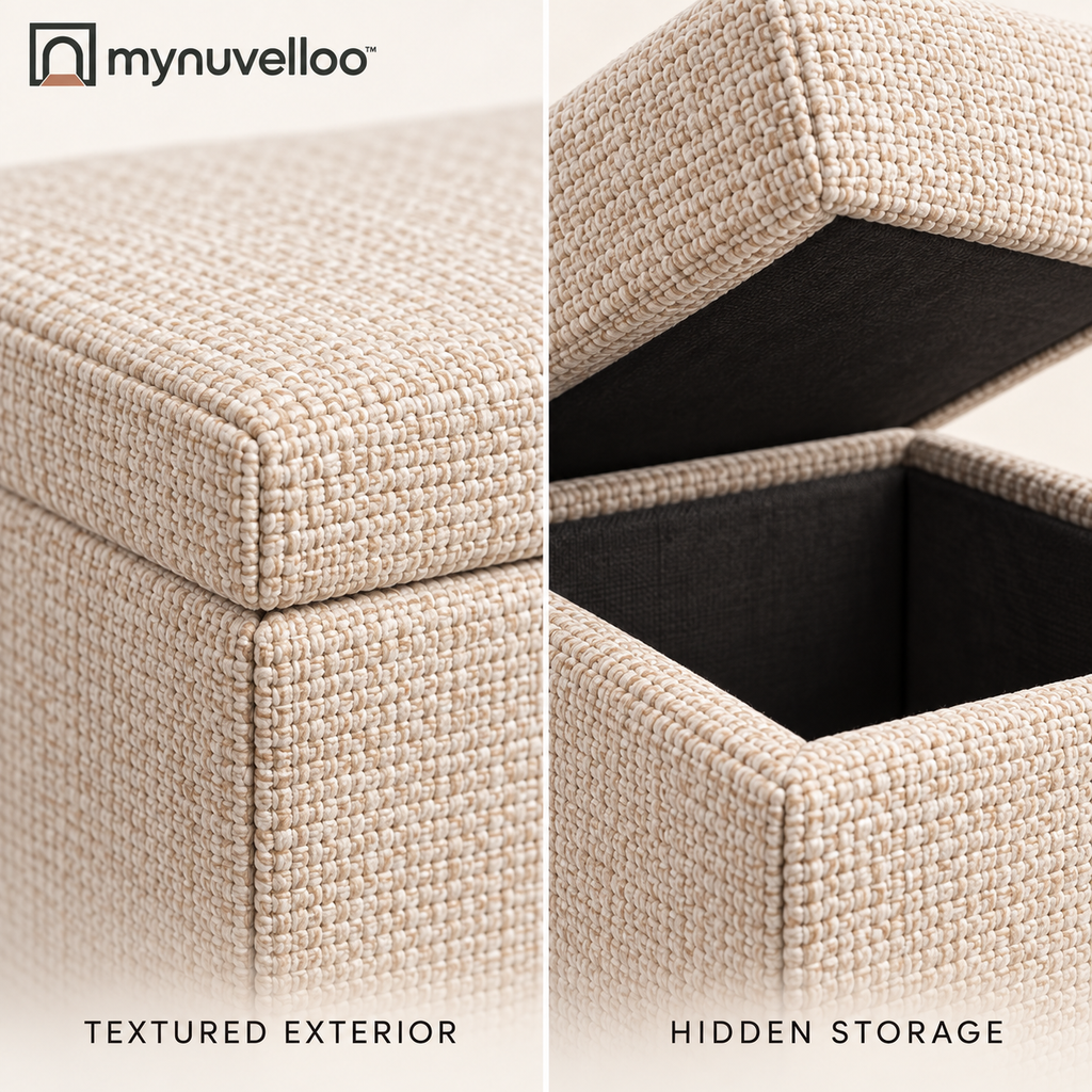 🧺 Collapsible Storage Ottoman – Fold It, Stash It, Love It