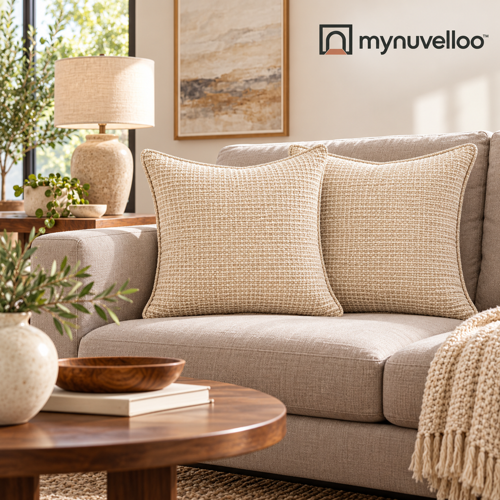 🛋️ Textured Throw Pillow Covers – Instant Couch Glow-Up