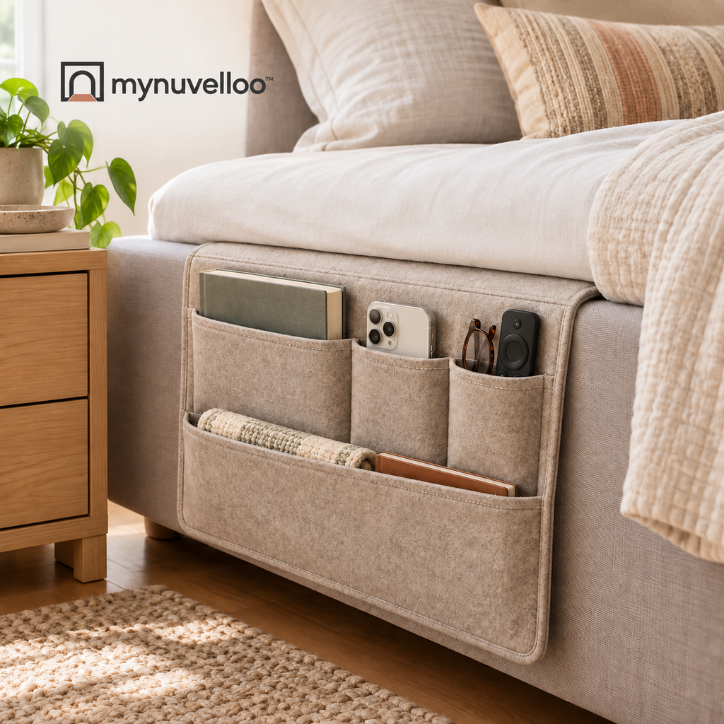 🛏️ Bedside Storage Caddy – Keep Nightstand Essentials Close