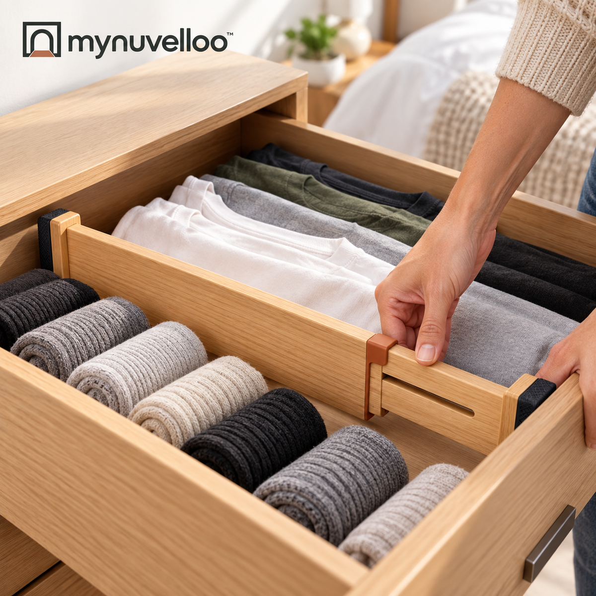 🔥 Adjustable Drawer Dividers – Tame the Junk Drawer for Good