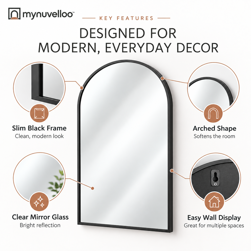 🪞 Decorative Wall Mirror – Big Style, Small-Space Trick