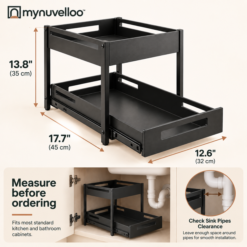🔥 Under-Sink Pull-Out Organizer – The Decluttering Must-Have