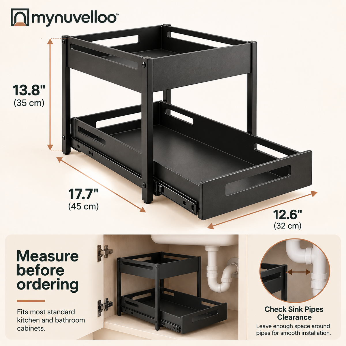 🔥 Under-Sink Pull-Out Organizer – The Decluttering Must-Have