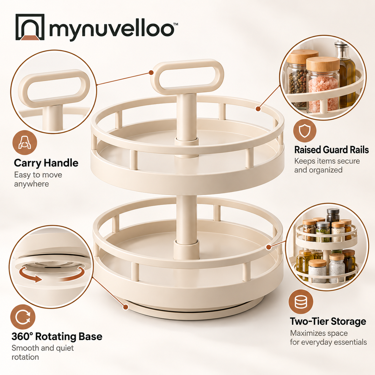 🔄 Rotating Pantry Organizer – No More Digging in the Back