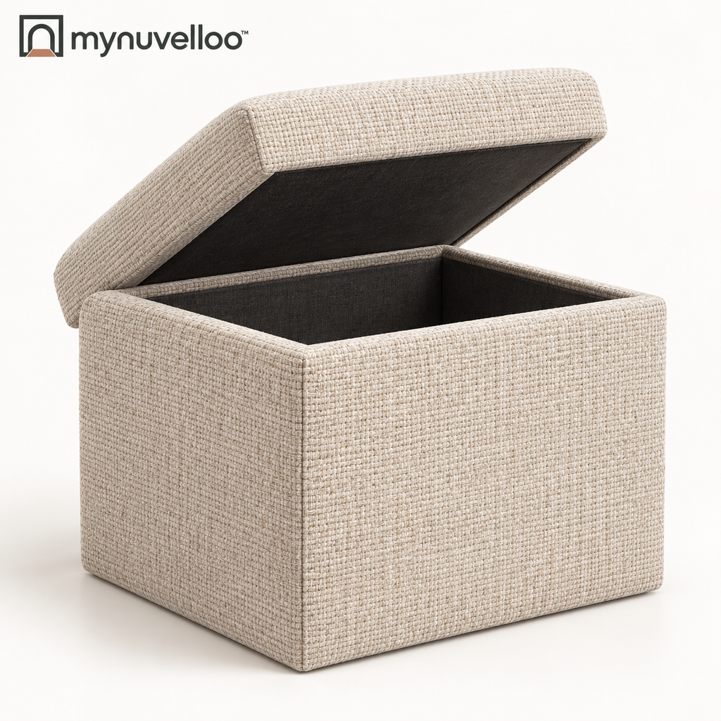🧺 Collapsible Storage Ottoman – Fold It, Stash It, Love It