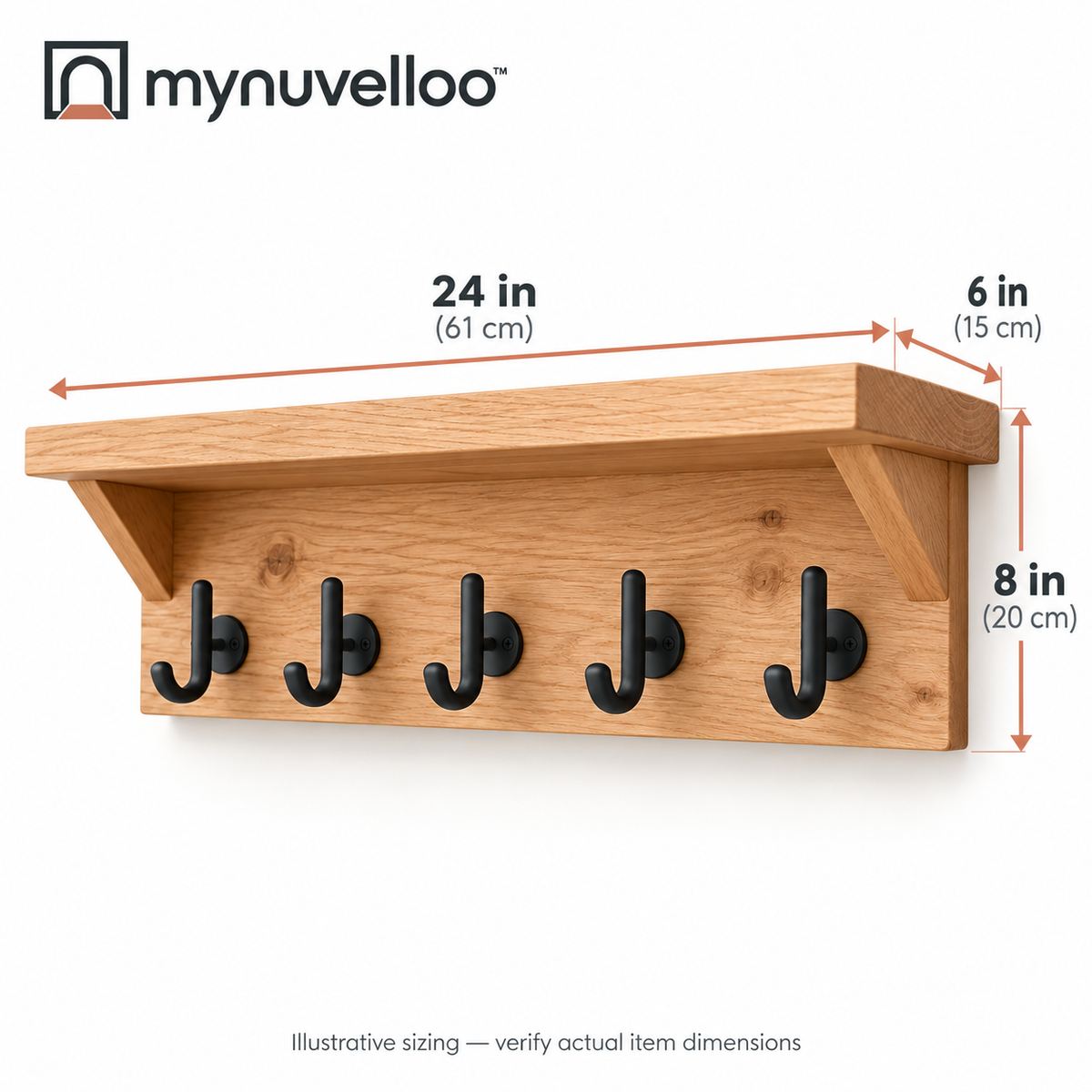 ✨ Wall-Mounted Entryway Shelf with Hooks – Your Drop Zone, Done Right