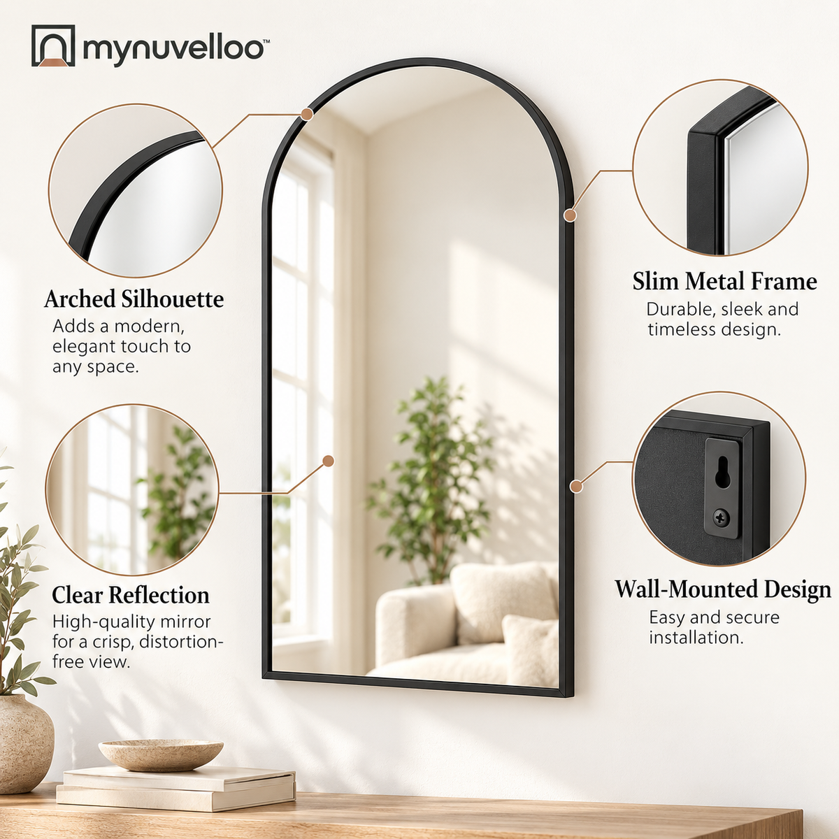 🪞 Decorative Wall Mirror – Big Style, Small-Space Trick