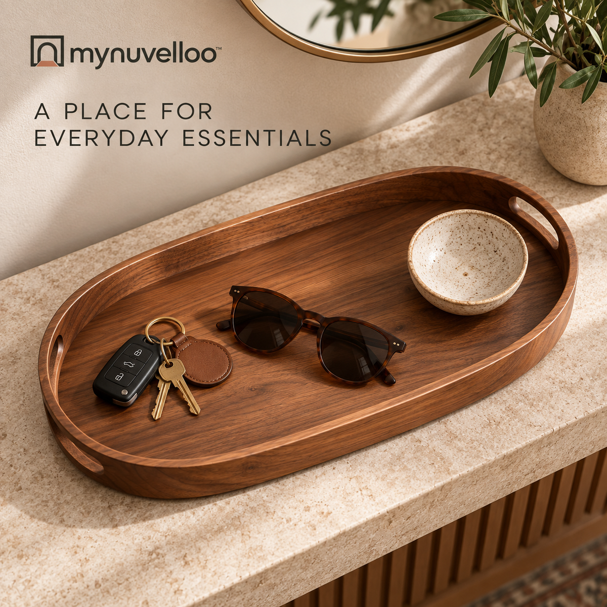🍽️ Decorative Serving Tray – Serve, Style, and Store in One