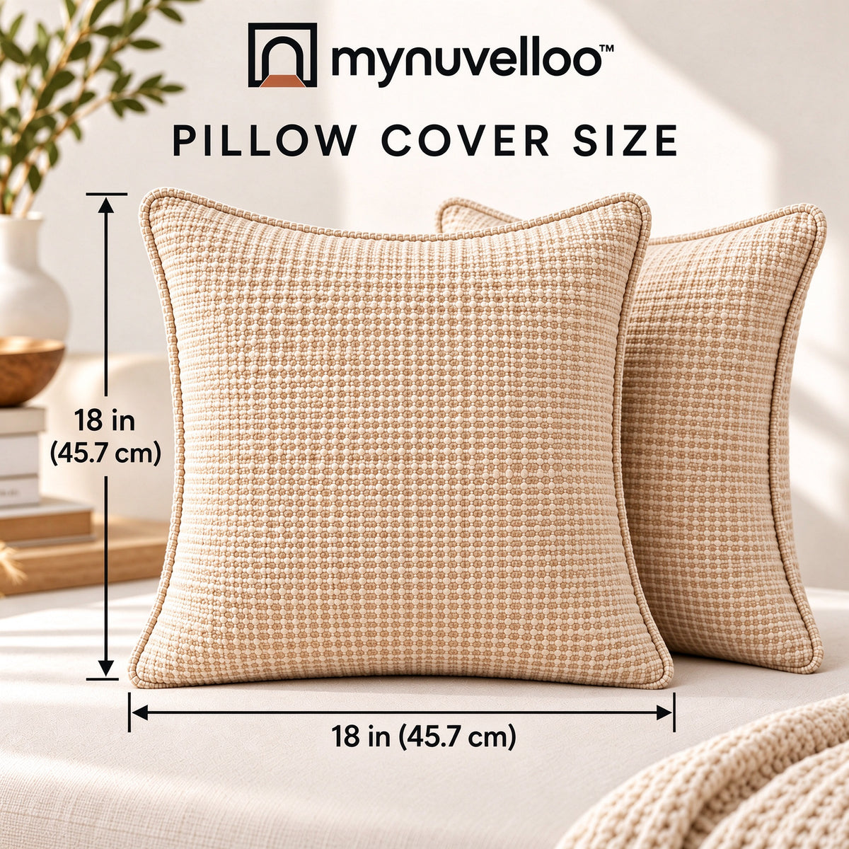 🛋️ Textured Throw Pillow Covers – Instant Couch Glow-Up